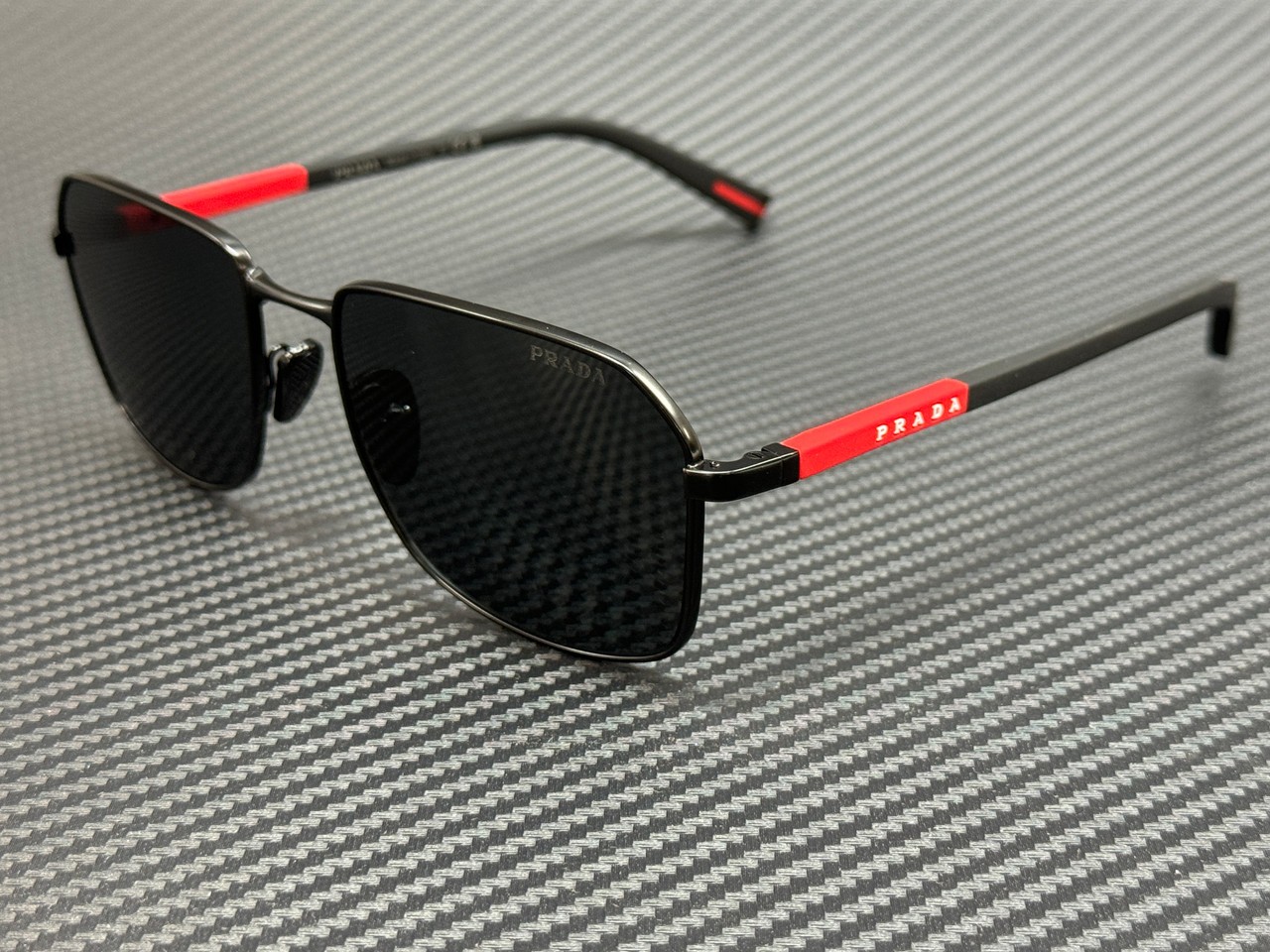 PRADA LINEA ROSSA PS A51S 1BO06F Matte Black Grey Men\'s 57 mm Sunglasses