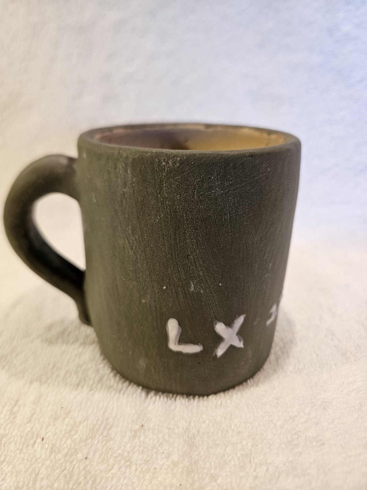 Pisgah Forest Pottery Cup with what I believe is an experimental cameo? 1950 Pisgah Forest Pottery Cup with what I believe is an experimental cameo? 1950