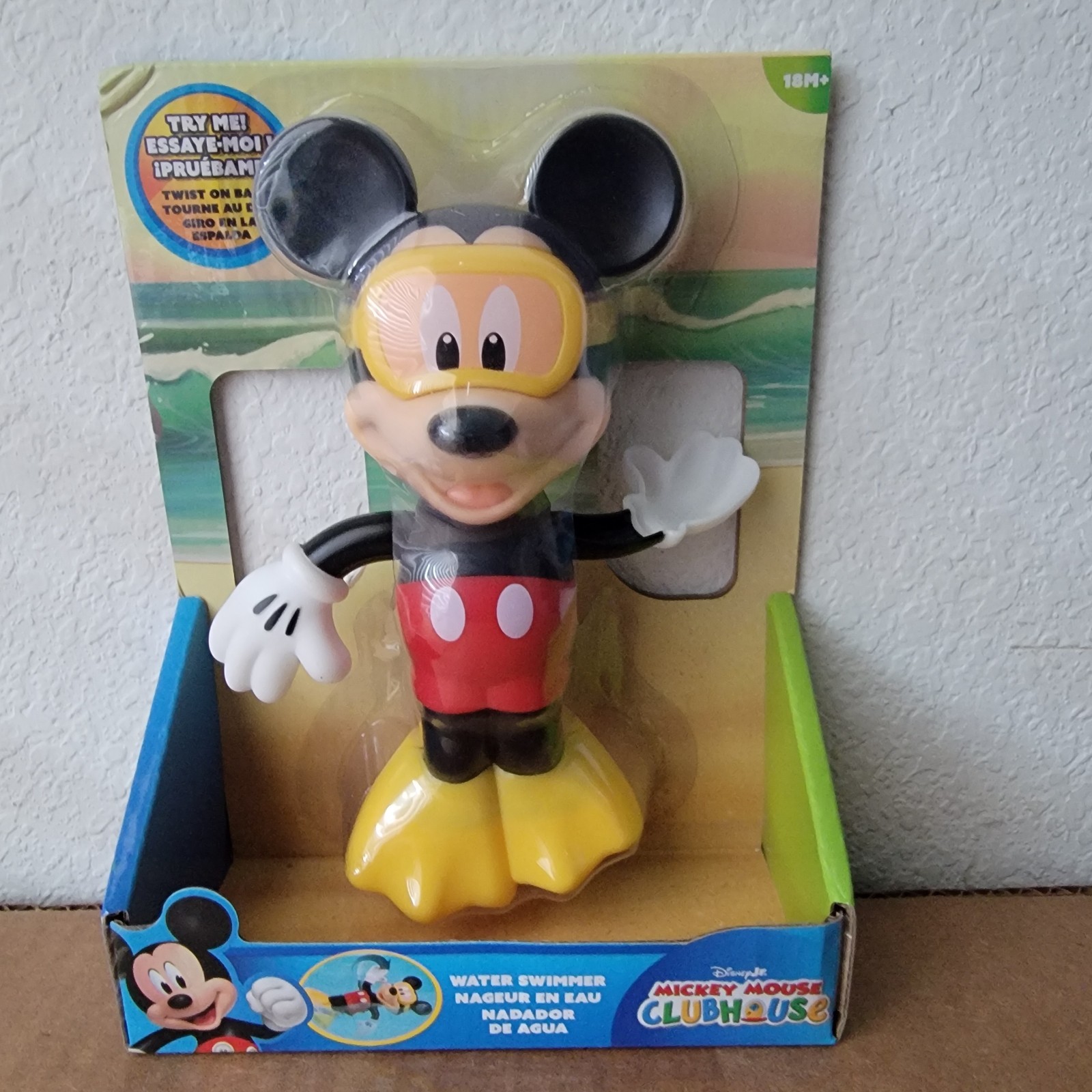 910. Mickey Disney Junior Mickey Mouse Clubhouse Water Swimmer Bath Toy NEW Box 910. Mickey Disney Junior Mickey Mouse Clubhouse Water Swimmer Bath Toy NEW Box