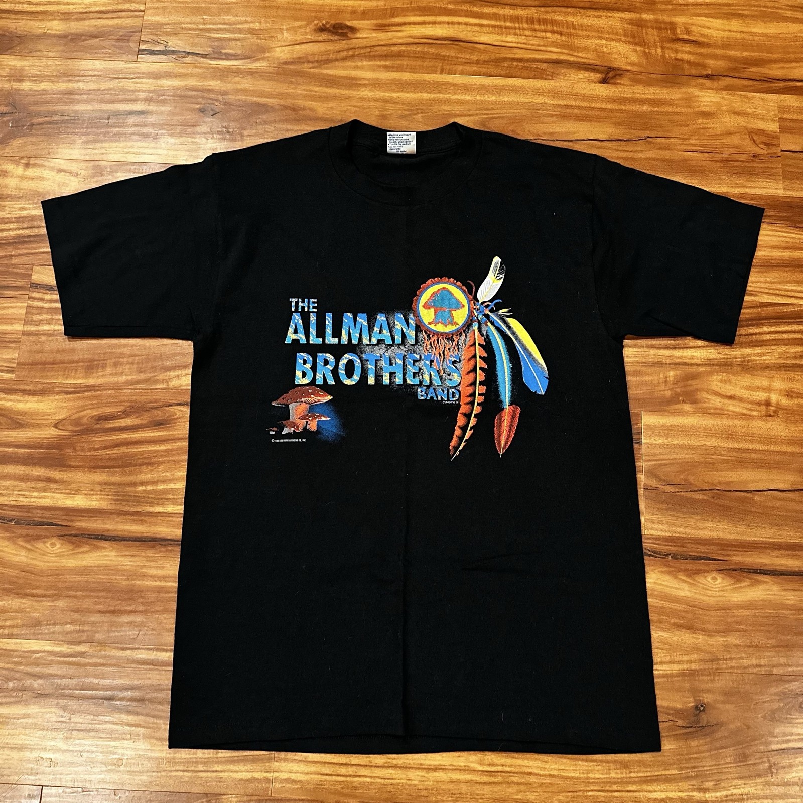 Vintage Allman Brothers Band All Sport Shirt Mens Large Black Graphic 1993 90s