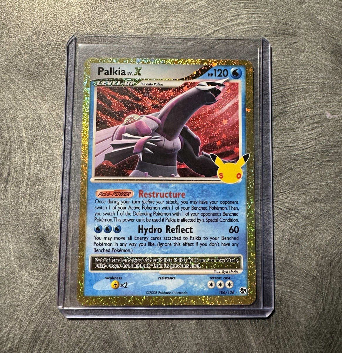 Palkia LV.X 106/106 30th celebration   Holofoil Pokemon TCG English 2008