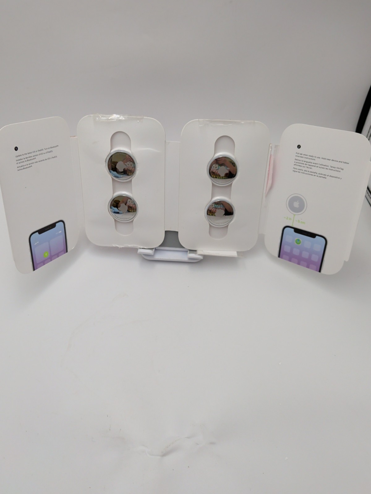 Apple AirTag Tracking Device, 4-Pack - MX542LL/A - A2187 - OEM - Pre-Owned