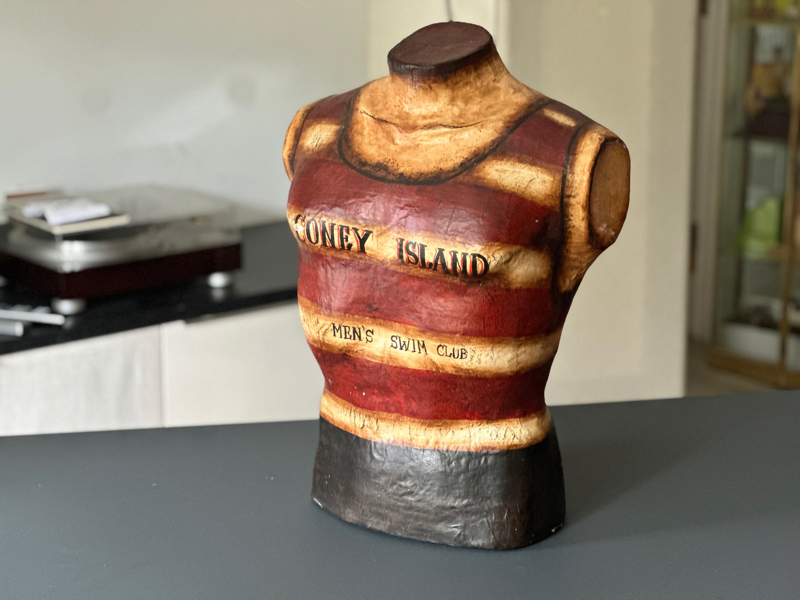 Rare Original 1950s Coney Island Men’s Swim Club Male Torso Mannequin Rare Original 1950s Coney Island Men’s Swim Club Male Torso Mannequin