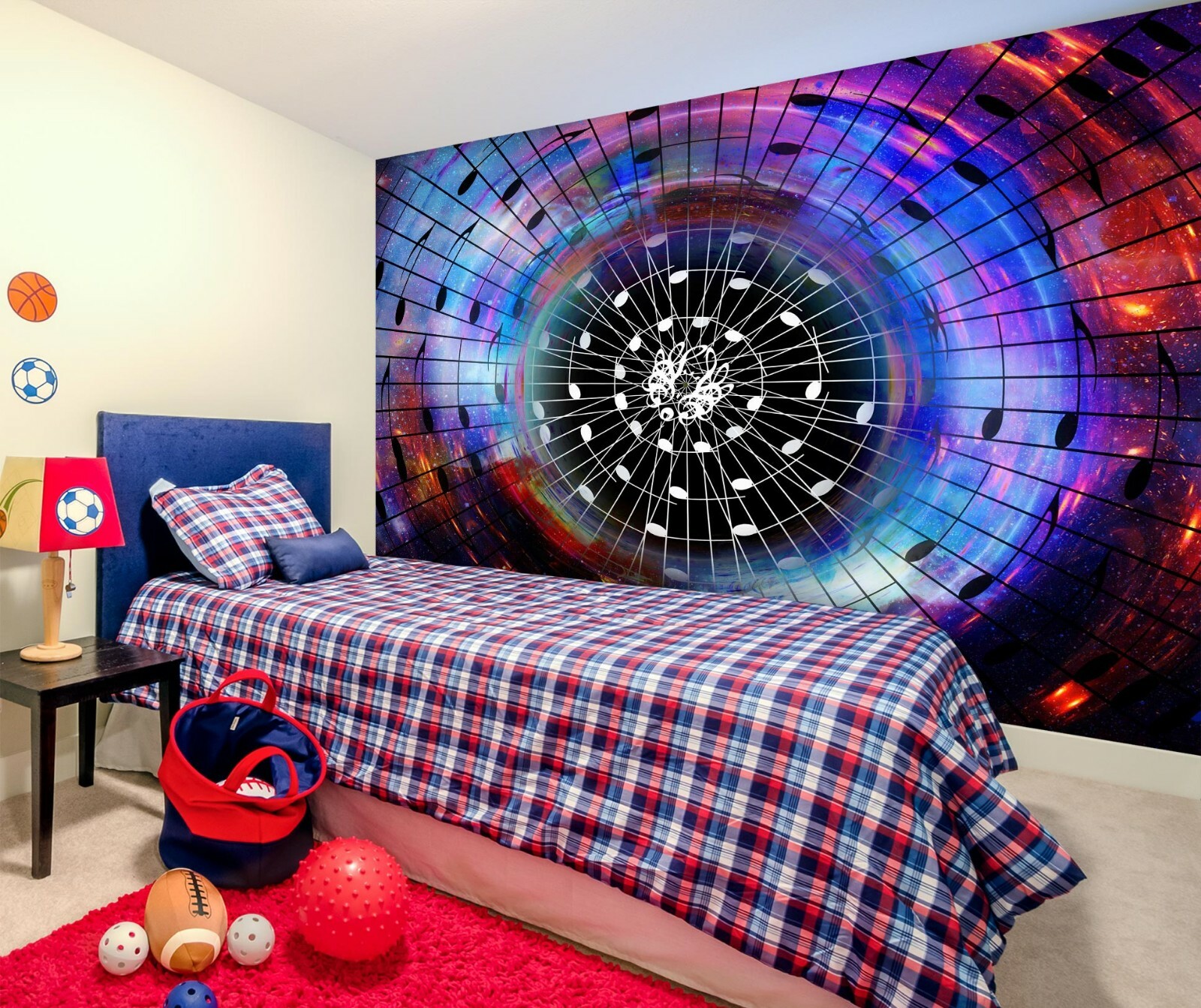 3D Musical Note Circle KEP19 Wallpaper Mural Self-adhesive Removable Sticker Kay