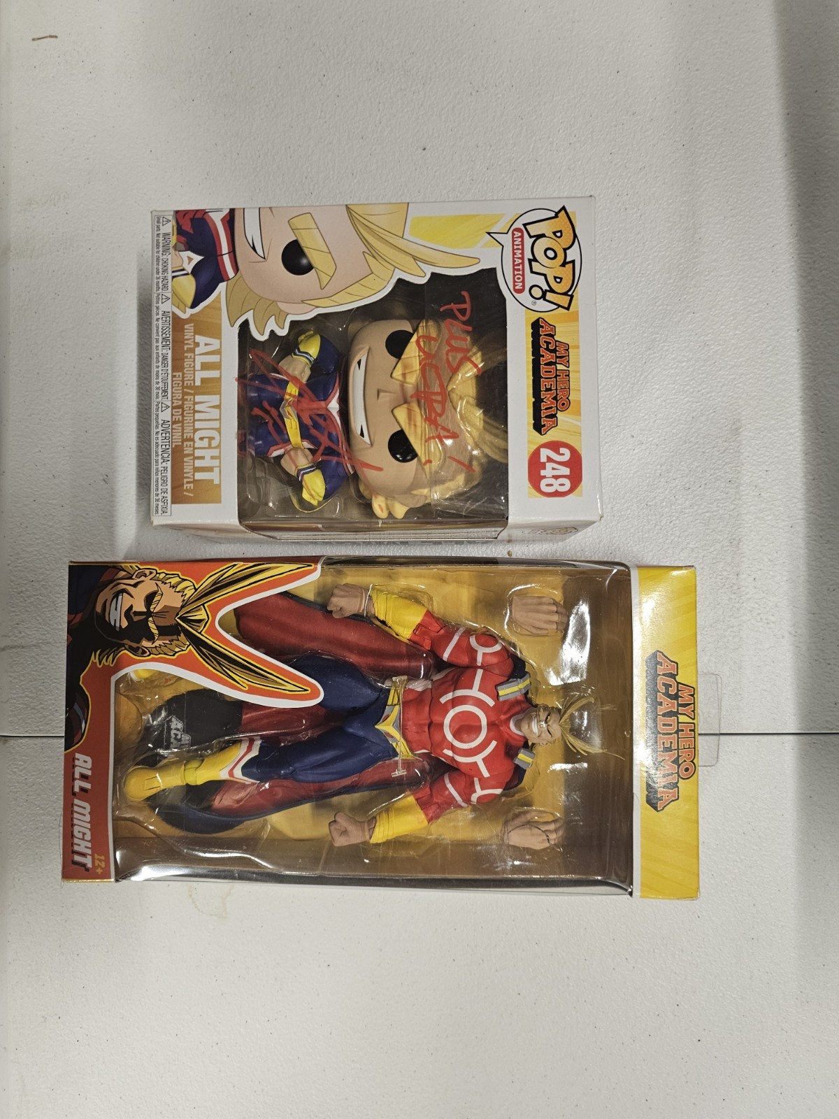 All Might Funko Pop Signed Chris Sabat. #248 And Action Figure Combo