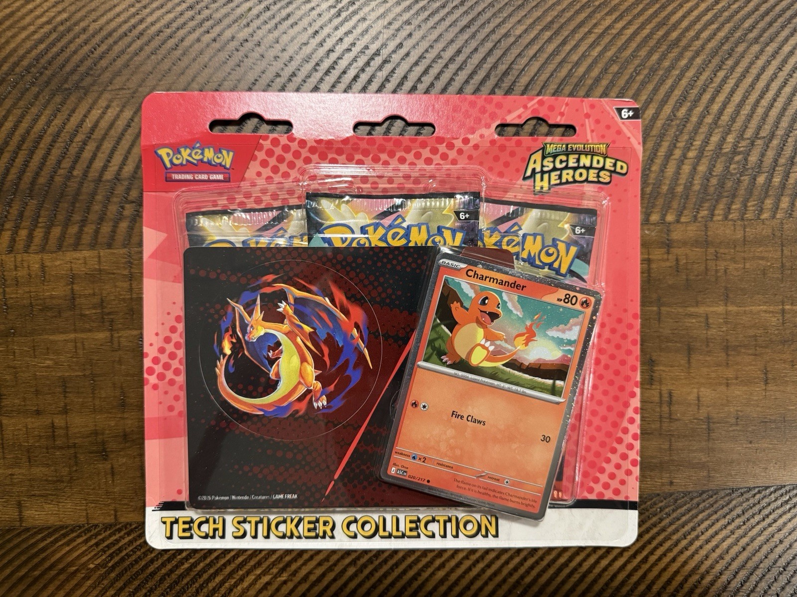 Pokemon TCG Ascended Heroes Tech Sticker Collection /Charmander Promo/New Sealed