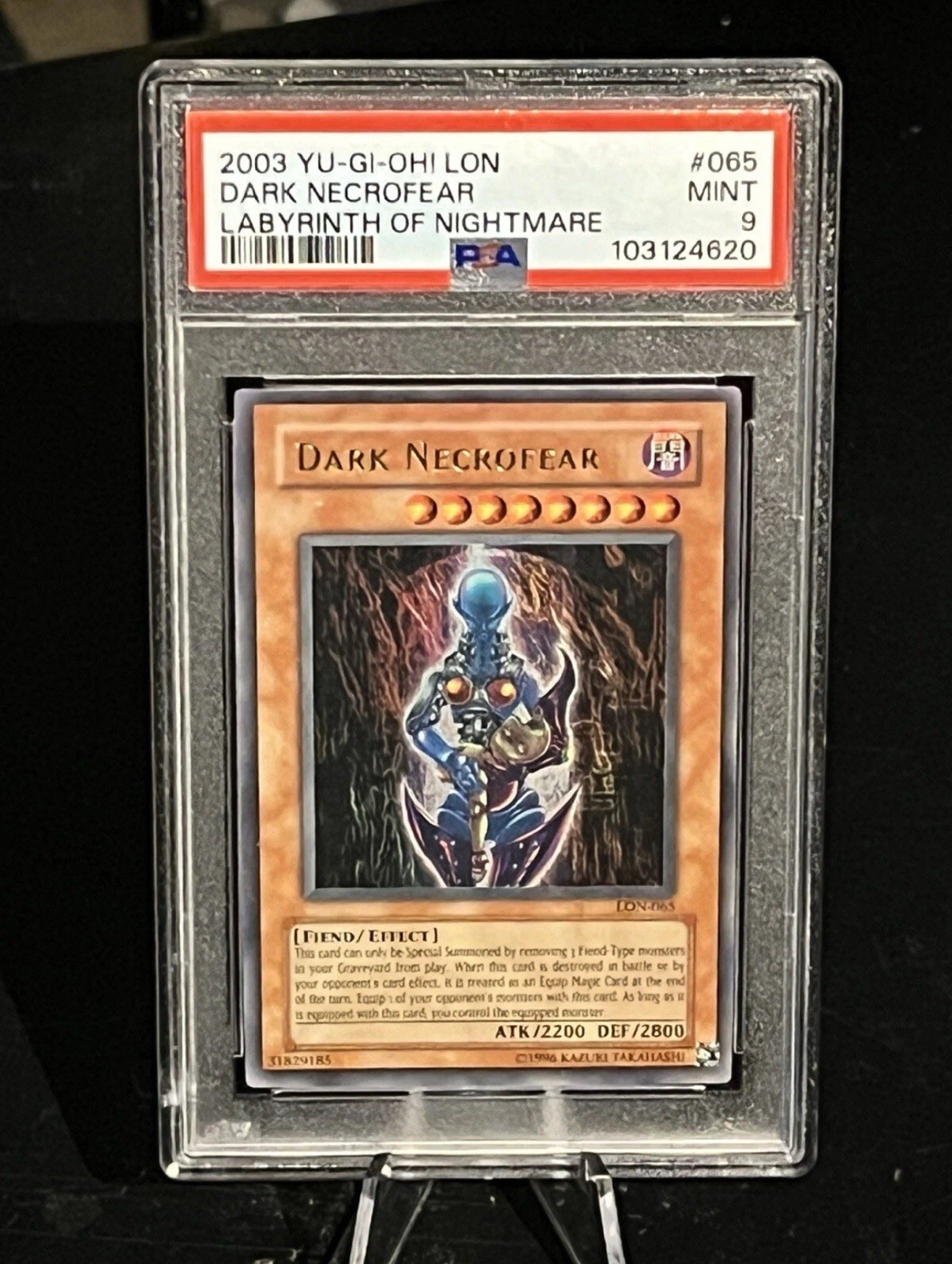 2003 Dark Necrofear LON-065 Labyrinth of Nightmare PSA 9 MINT 2003 Dark Necrofear LON-065 Labyrinth of Nightmare PSA 9 MINT