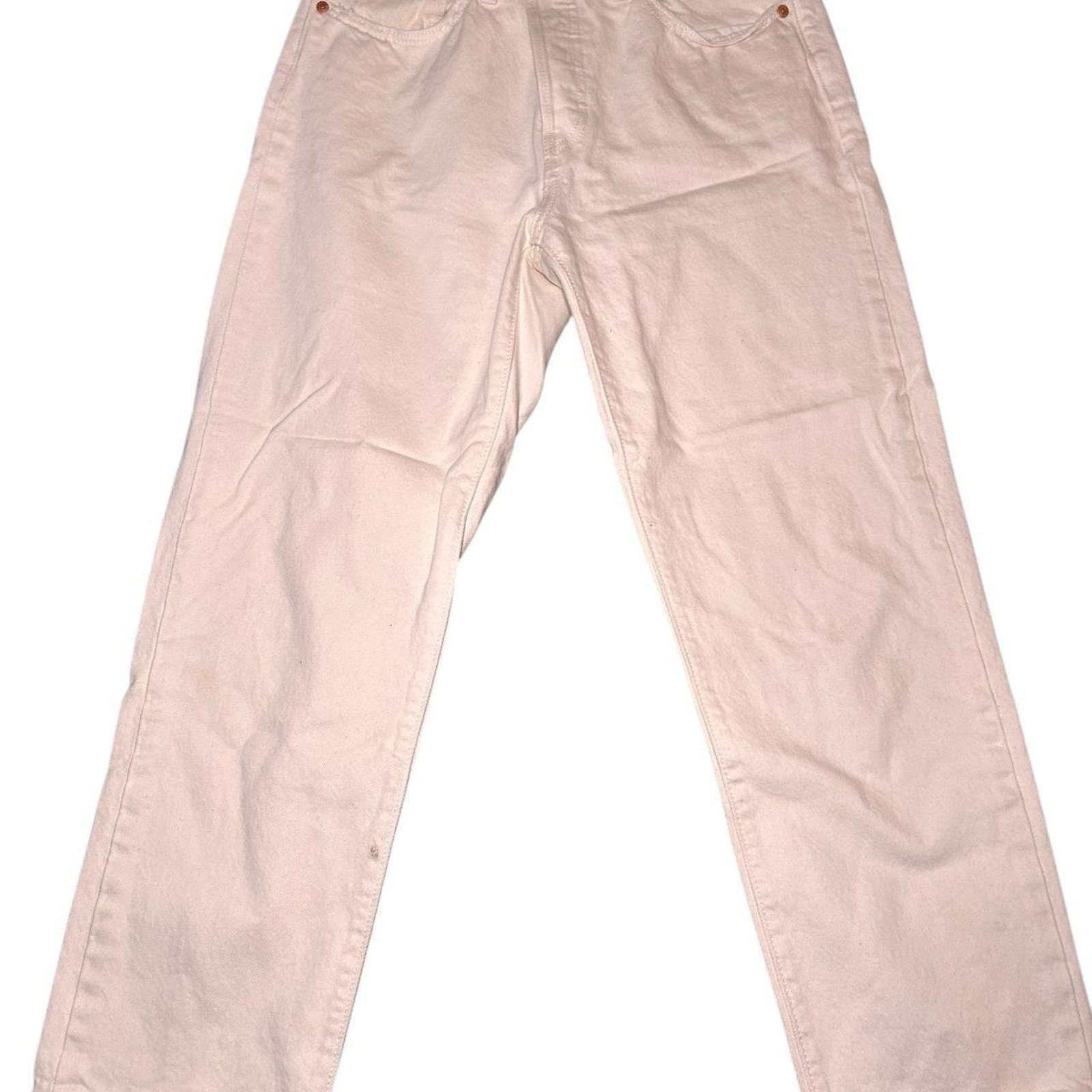 Levi-s Women\'s Cream and White Jeans