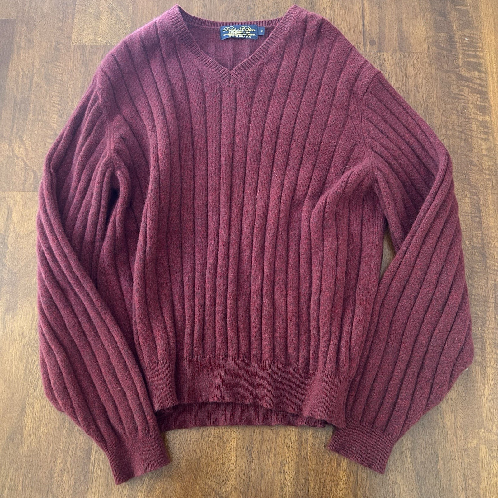 Vintage Brooks Brothers 75% Merino Wool 25% Angora Sweater USA Made Men’s L