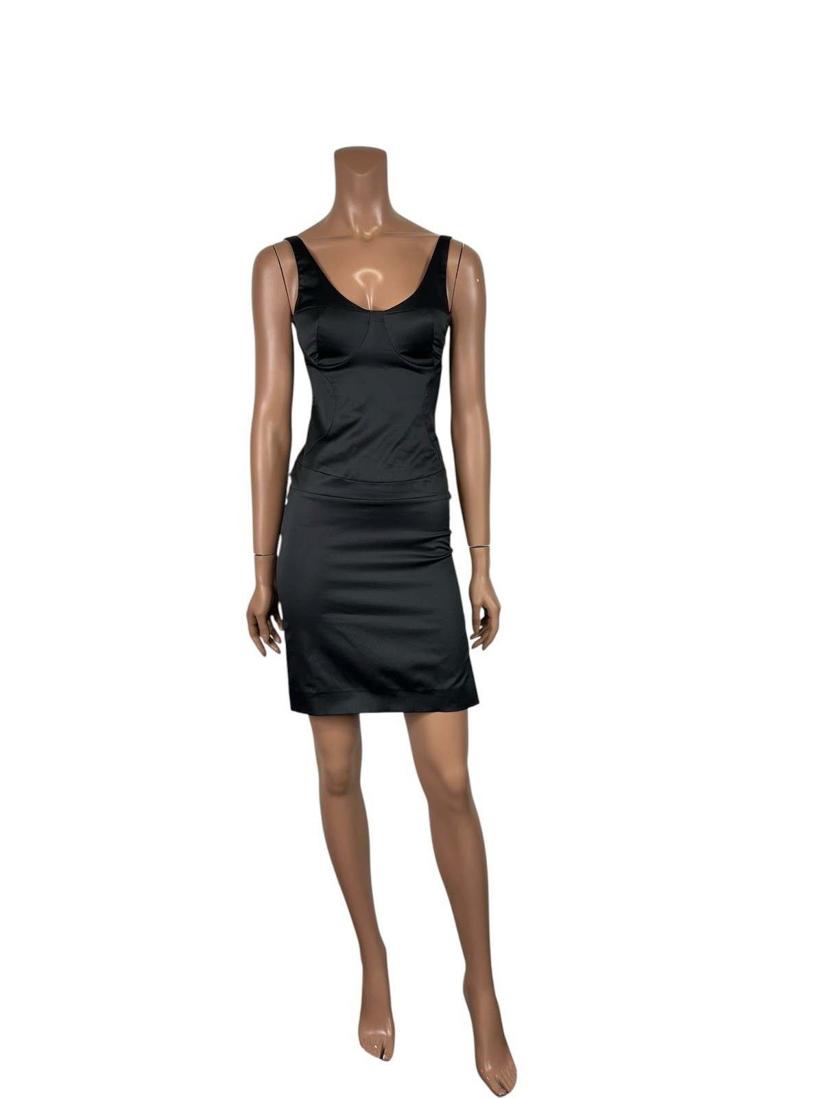 Vtg Versus Versace Black Side Slit Dress IT 38 Vtg Versus Versace Black Side Slit Dress IT 38