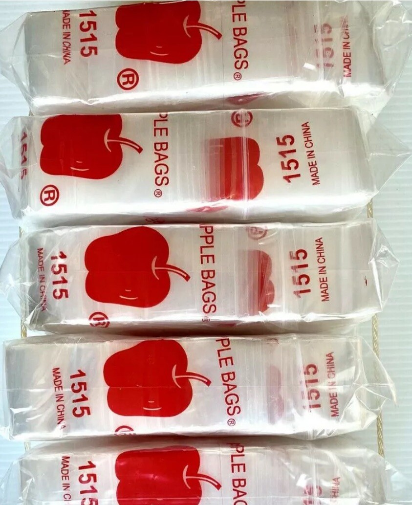 10,000 1.5” x 1.5” Baggies 1515 Original Apple Brand Bags 2.5 mil Liquidation 10,000 1.5” x 1.5” Baggies 1515 Original Apple Brand Bags 2.5 mil Liquidation
