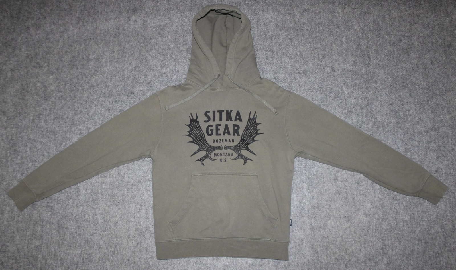 SITKA GEAR MEN\'S SHIRAS HOODY Bozeman Montana Hunting Hemlock Green sz S Hoodie