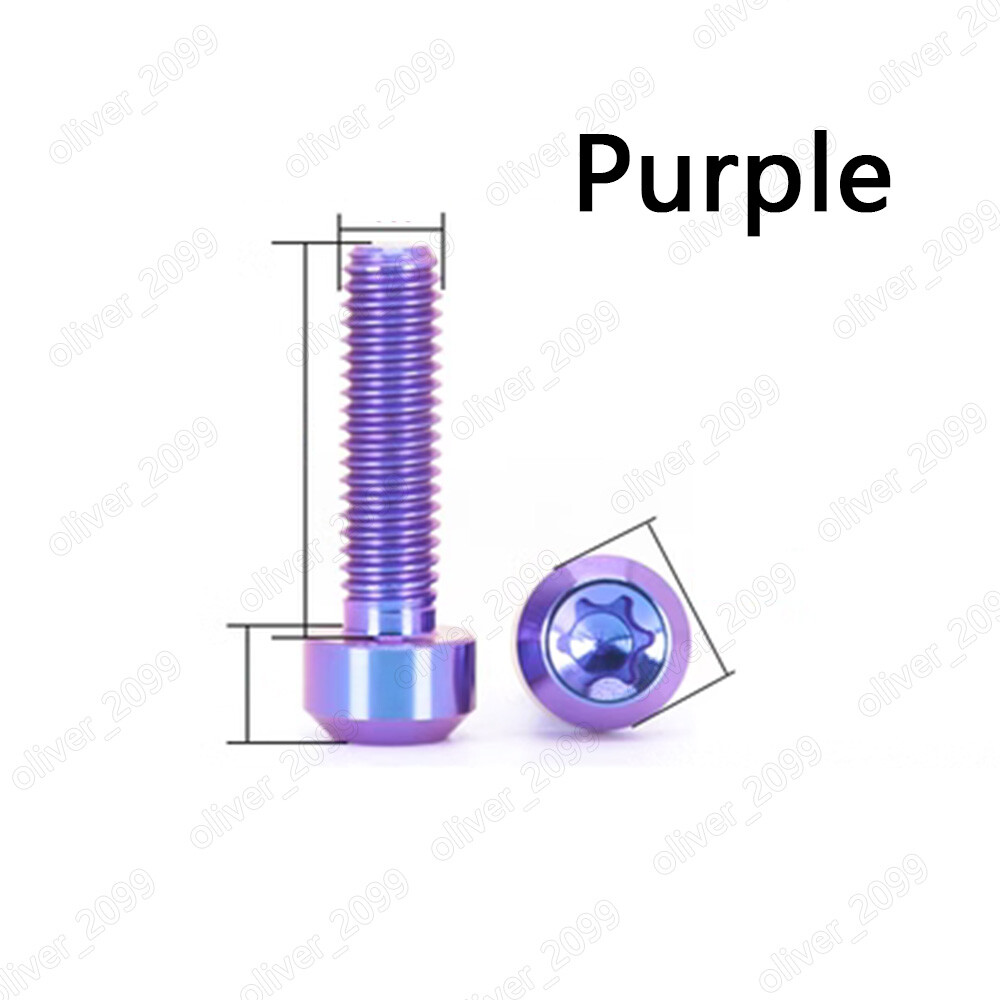 PVD Color GR5 Titanium Torx Socket Bolts Conical Head Screws M4 M5 M6 M8