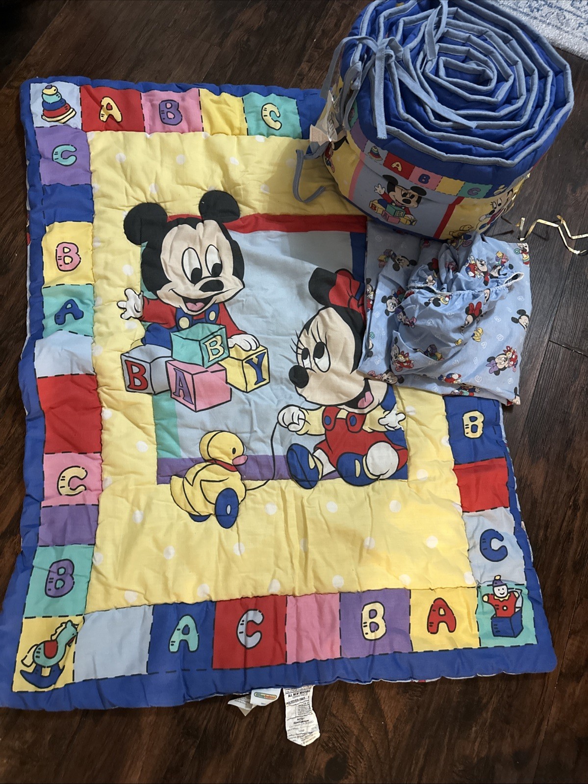 Vintage Mickey Mouse Crib Set Vintage Mickey Mouse Crib Set