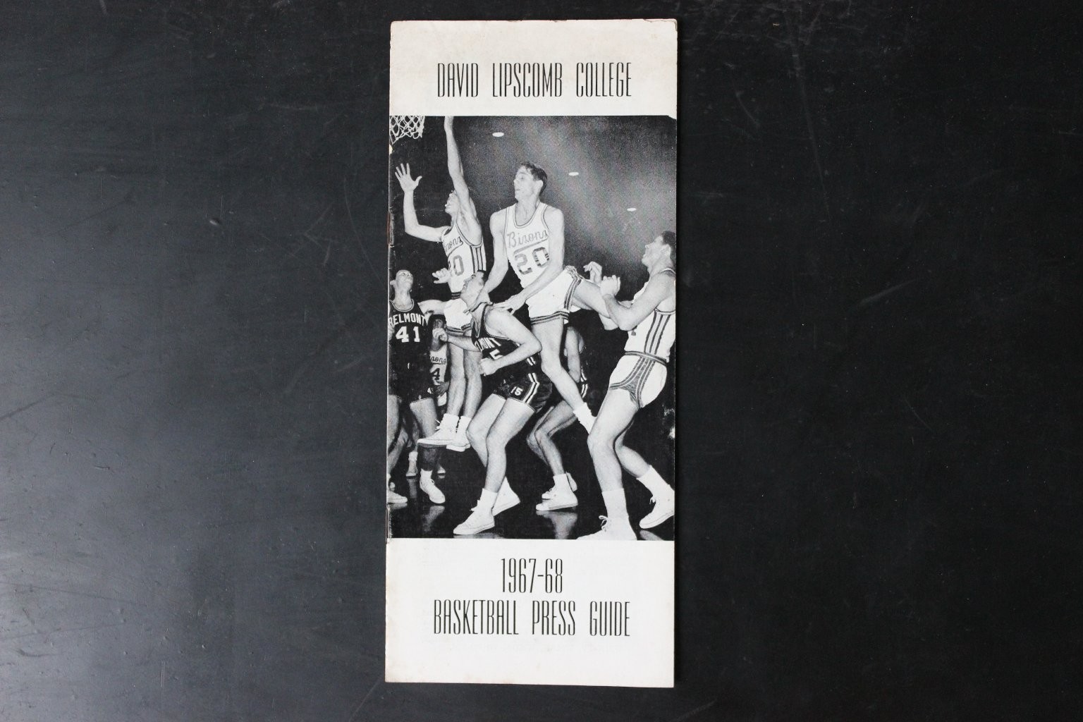 Vintage 1967-68 David Lipscomb College Basketball Press Guide Bisons Schedule