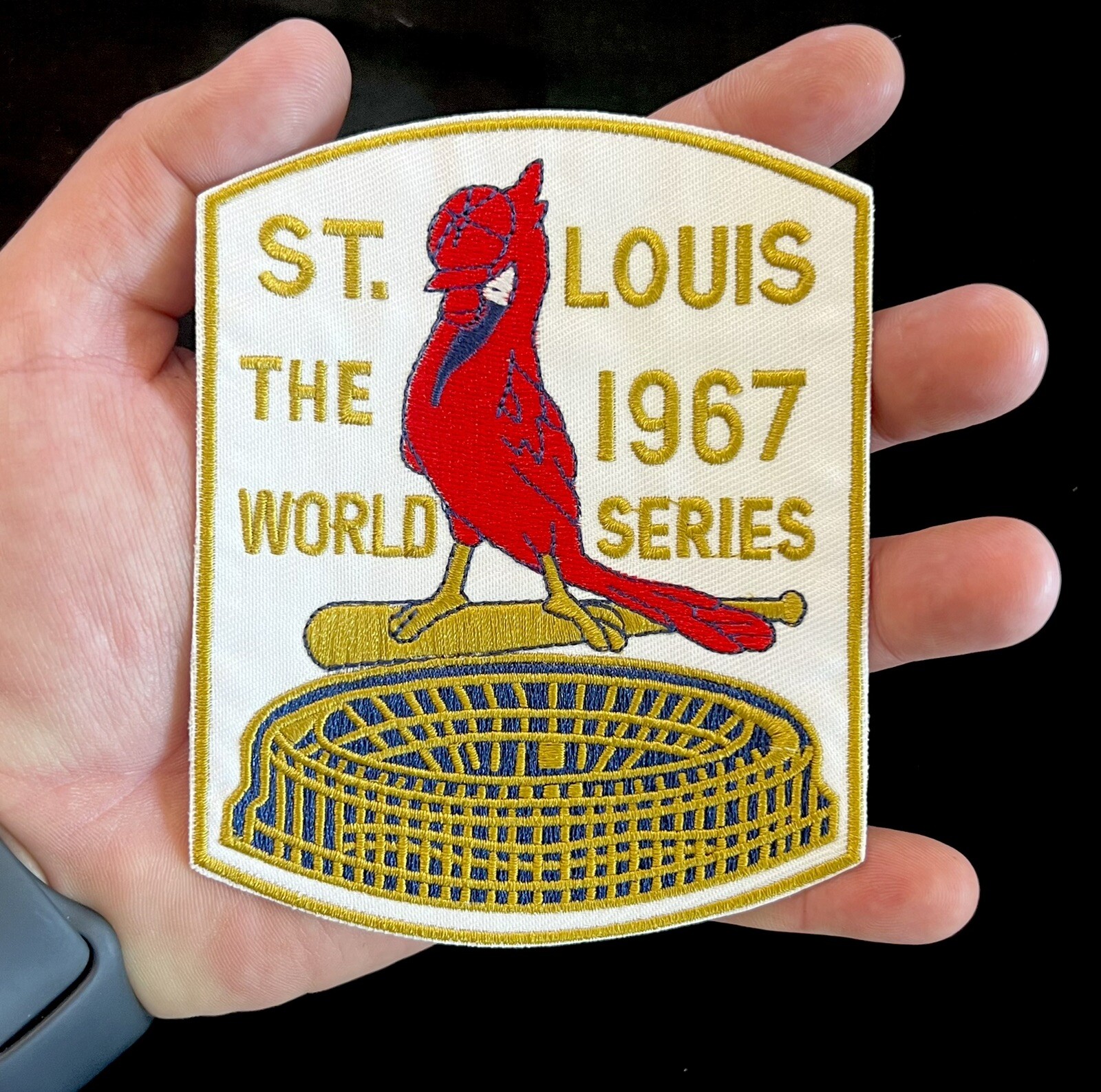 1967 St. Louis Cardinals World Series 4.5in Official Patch 4.5in Sew On Iron 1967 St. Louis Cardinals World Series 4.5in Official Patch 4.5in Sew On Iron