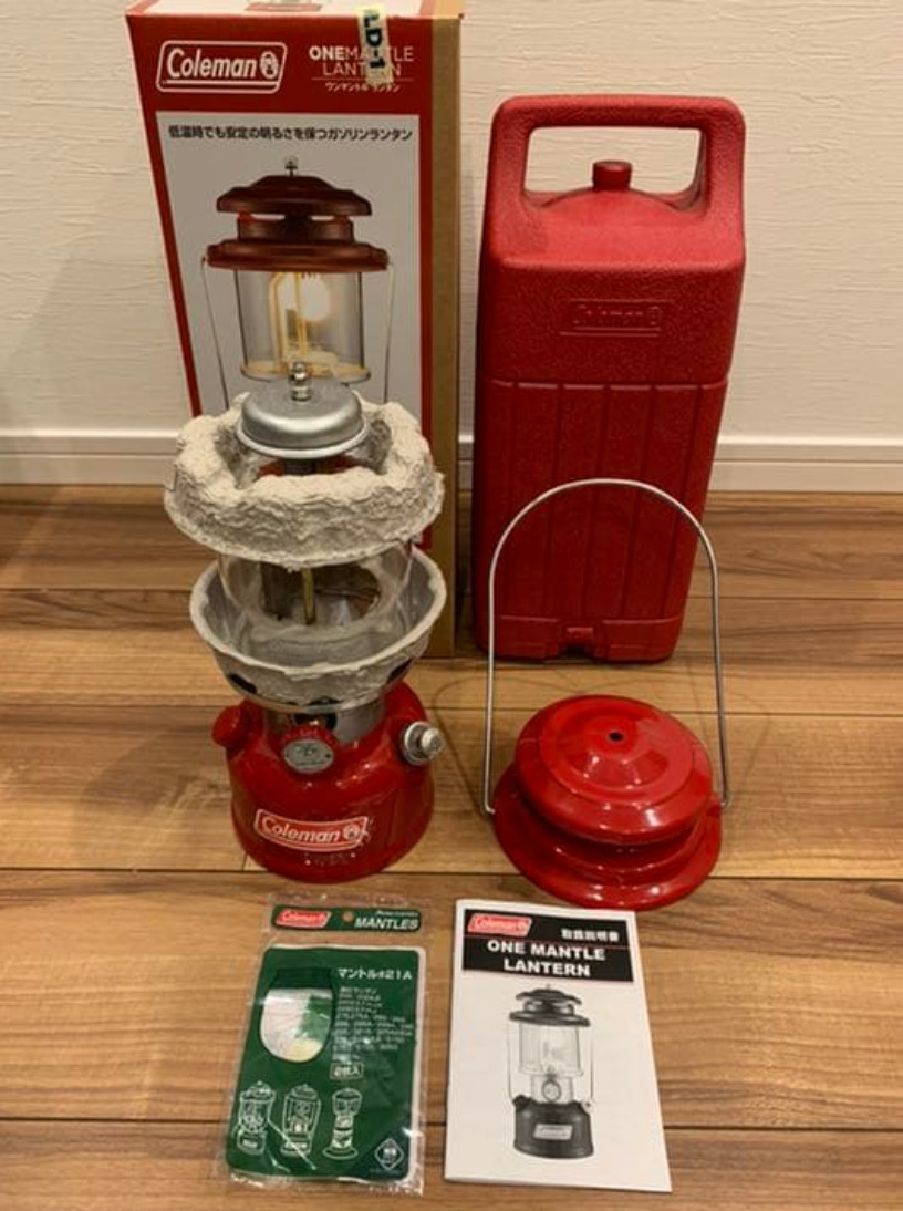 Coleman One Mantle Lantern Red 2164001 286A Gas Camping Lantern Japan NEW
