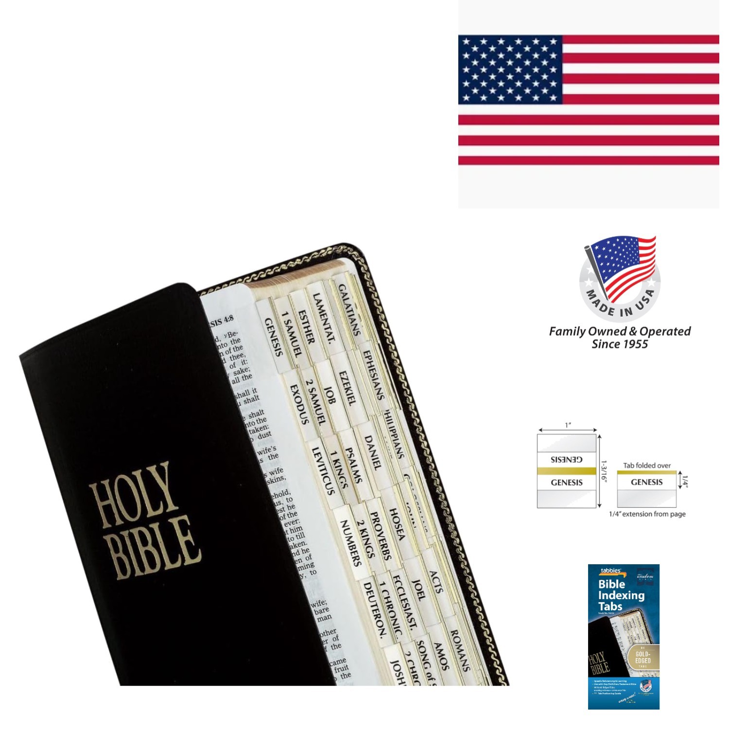 Elegant Gold-Edged Bible Indexing Tabs - 80 Durable Tabs for Easy Navigation