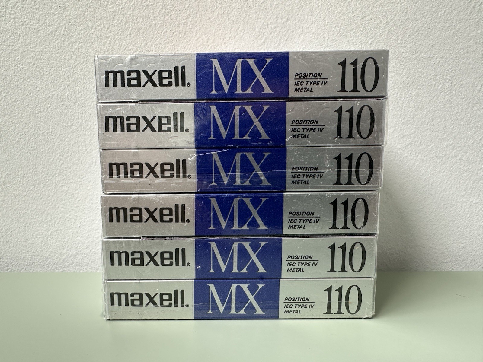 Maxell MX 110 Type IV Metal Blank Cassette Tapes Lot of 6 NEW NOS Made in Japan