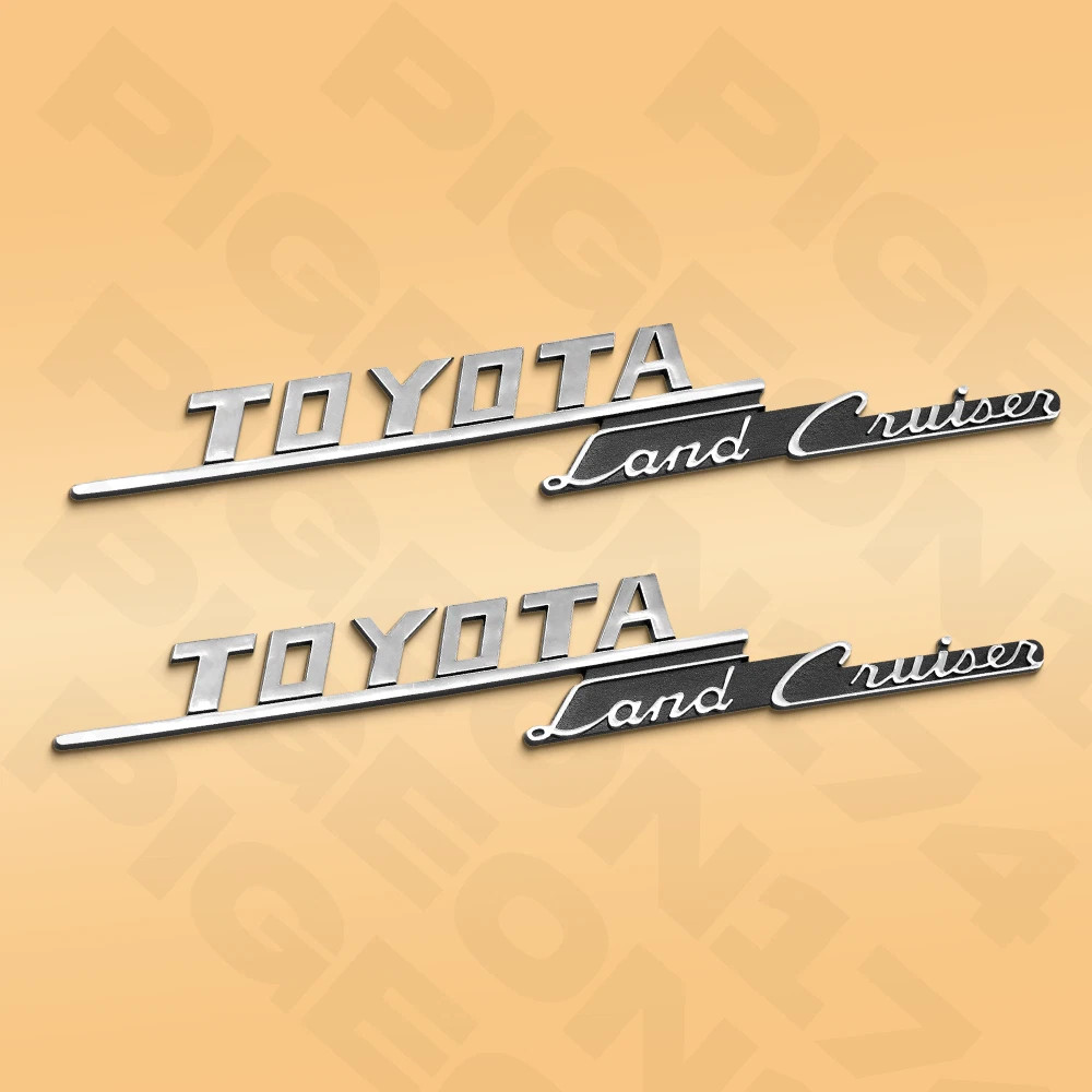 3D Fender Side Emblem For Land Cruiser Accessories 1969-1974 Badge Door Letter