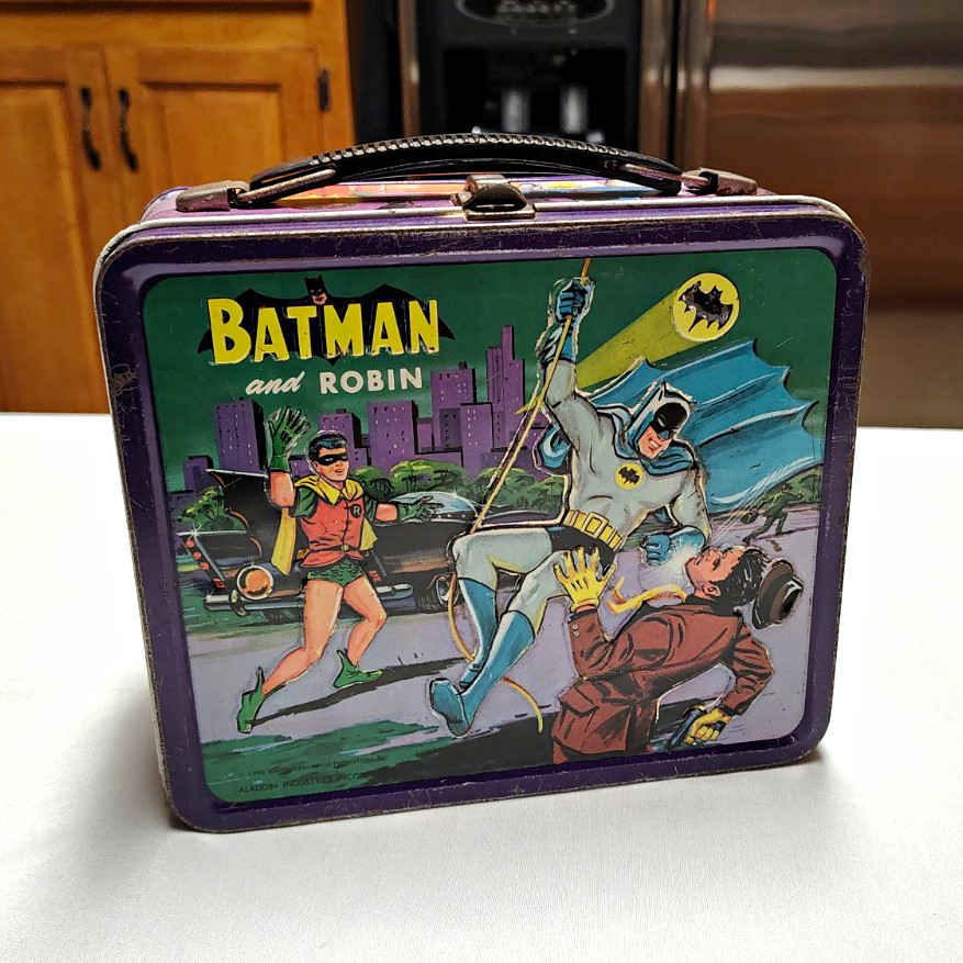 Vintage 1966 Batman and Robin Metal Lunchbox 