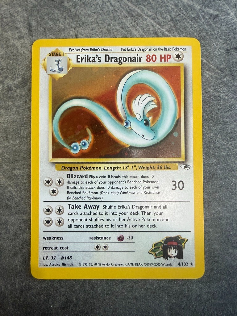 Pokemon TCG Erika's Dragonair 4/132 Gym Heroes Holo Pokemon TCG Erika's Dragonair 4/132 Gym Heroes Holo