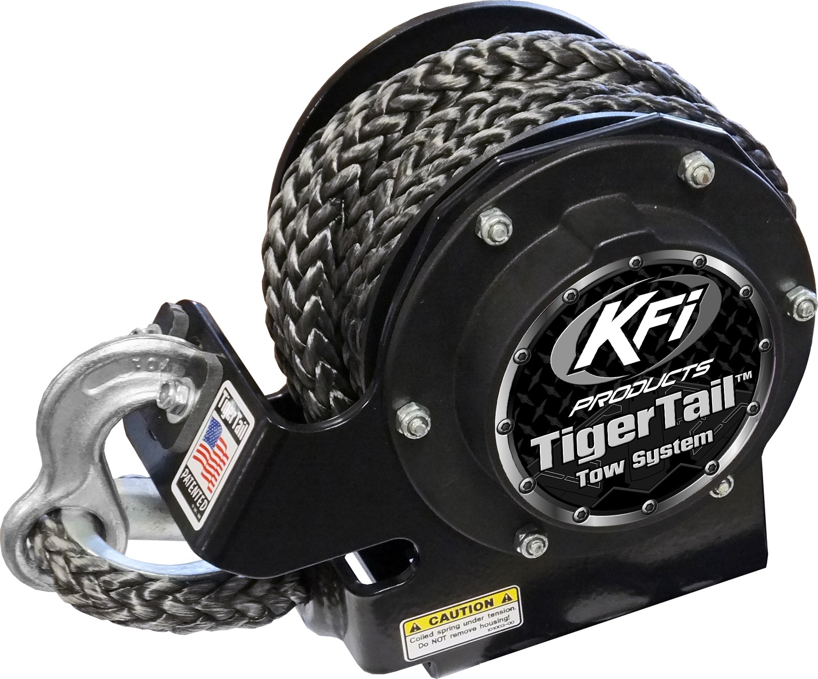KFI Products Tiger Tail Retractable Tow Rope 12ft UTV ATV Universal 101120