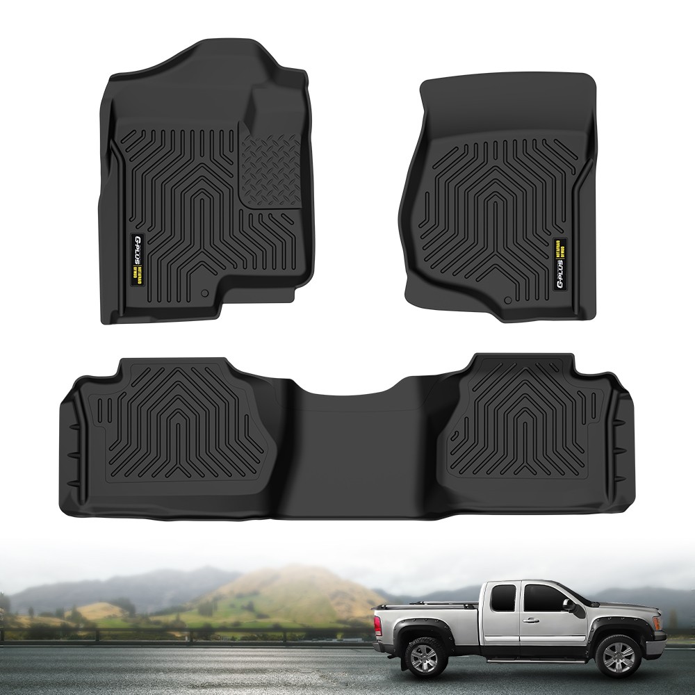 Fits 2007-2013 Chevrolet Silverado & GMC Sierra 1500 2500 3500 3PC Floor Mats US
