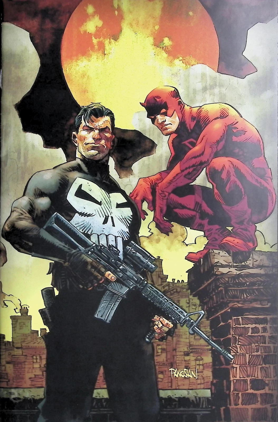 DAREDEVIL/PUNISHER: THE DEVIL\'S TRIGGER #1 DAN PANOSIAN 1:25 VIRGIN 2ND PRINT NM