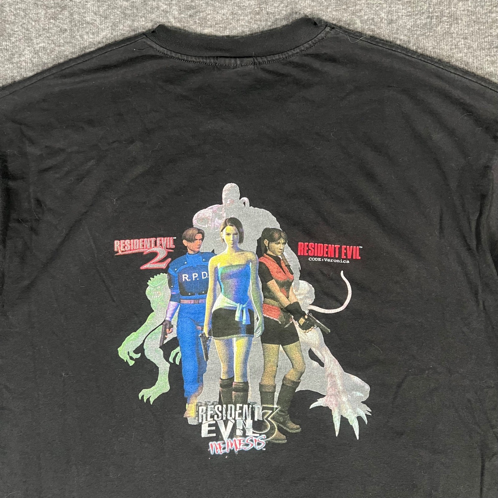 Vintage Capcom Resident Evil 3 Nemesis Code Veronica T-Shirt Black XL Hanes Vintage Capcom Resident Evil 3 Nemesis Code Veronica T-Shirt Black XL Hanes