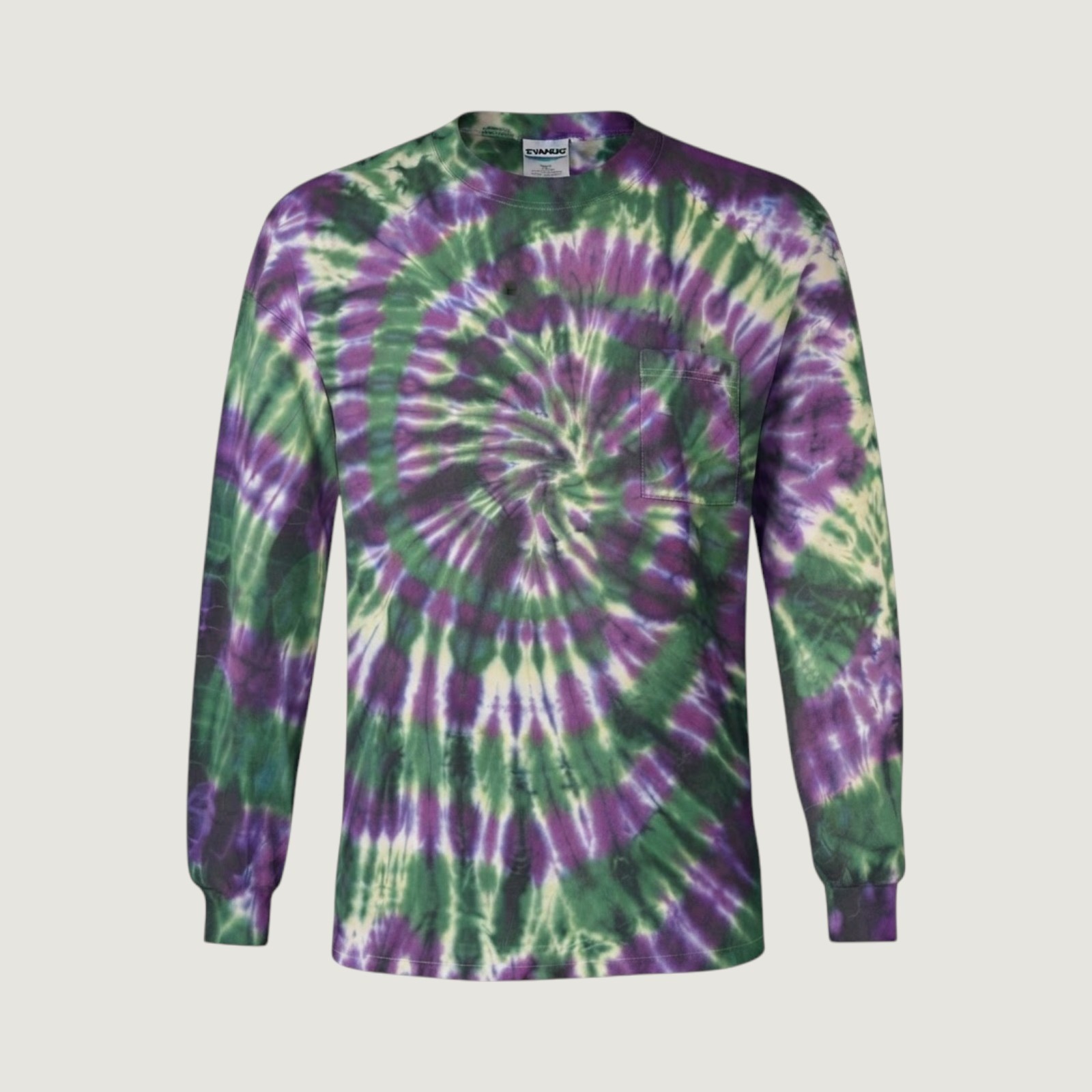 Vintage Gitano Tie Dye Long Sleeve Pocket T-Shirt XL Purple Green Spiral 90s Vintage Gitano Tie Dye Long Sleeve Pocket T-Shirt XL Purple Green Spiral 90s