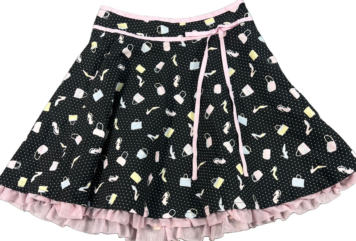 Vintage Limited Too Girls Mini Skirt Size 14/3 JR – Y2K Black Pink Tulle Ruffle