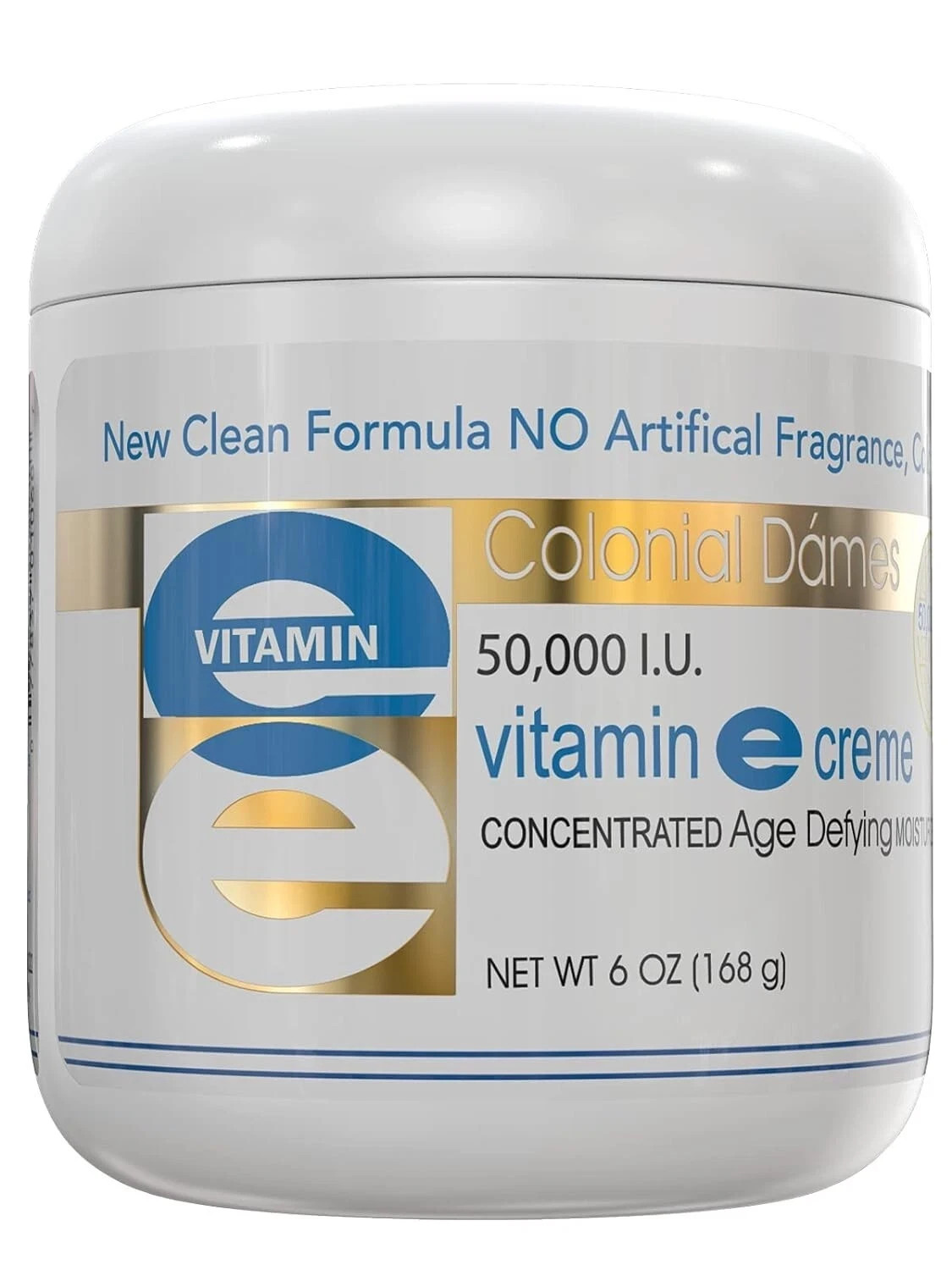 Colonial Dames Vitamin E Moisturizer 50,000 IU for Dry Skin & Fine Lines, 6 Oz