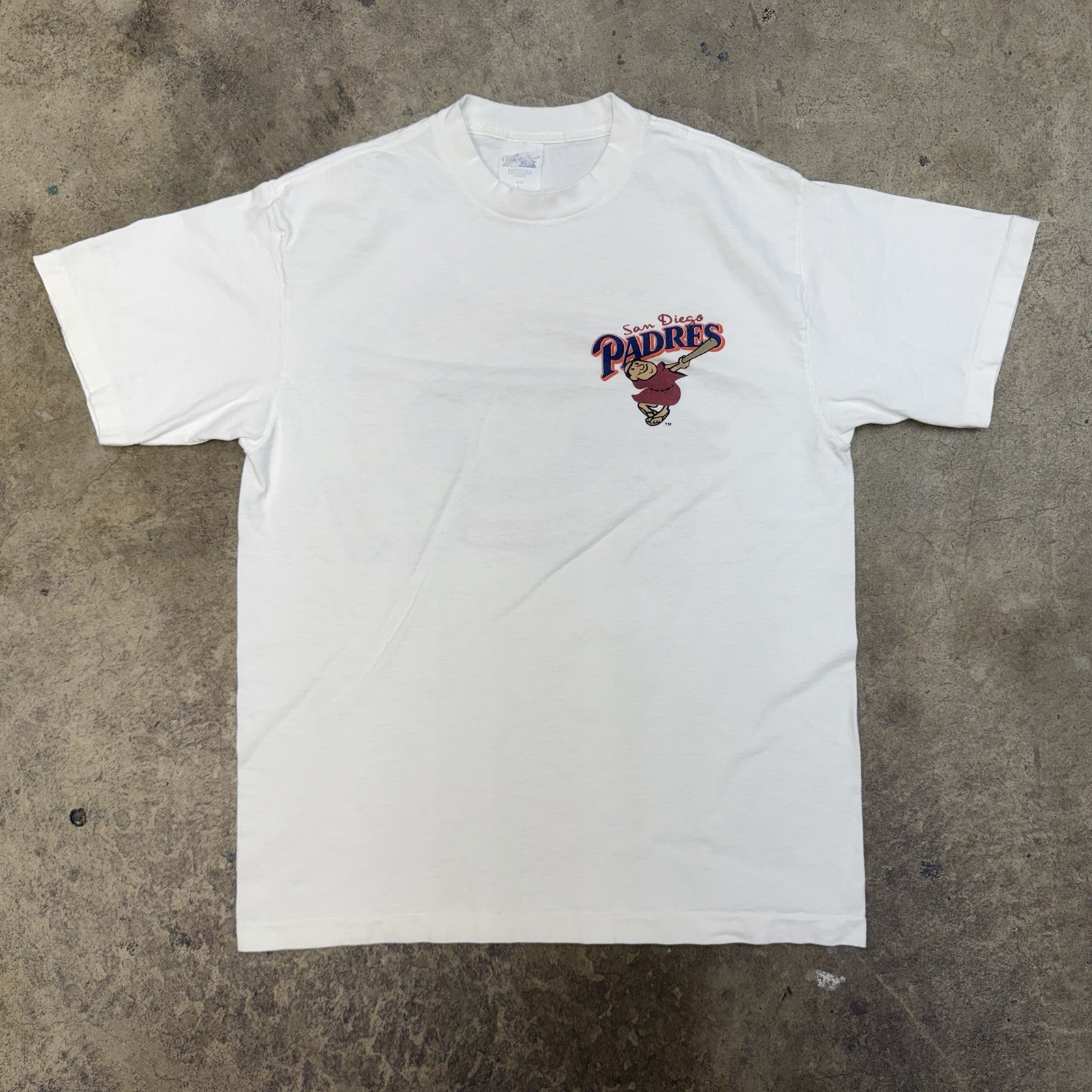 Vintage San Diego Padres Anaheim Angels Inaugural Series Shirt Size Large 90s