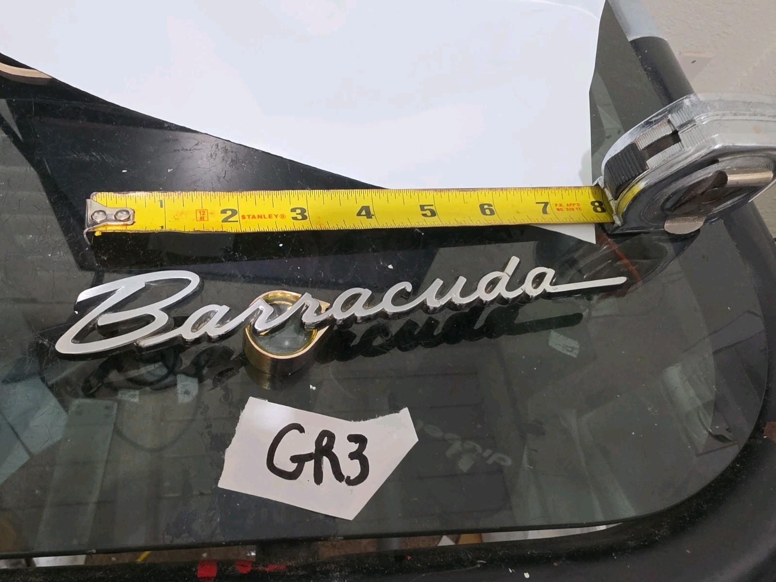 VINTAGE 1968 69 PLYMOUTH BARRACUDA EMBLEM SCRIPT OEM MOPAR 2786559 VINTAGE 1968 69 PLYMOUTH BARRACUDA EMBLEM SCRIPT OEM MOPAR 2786559