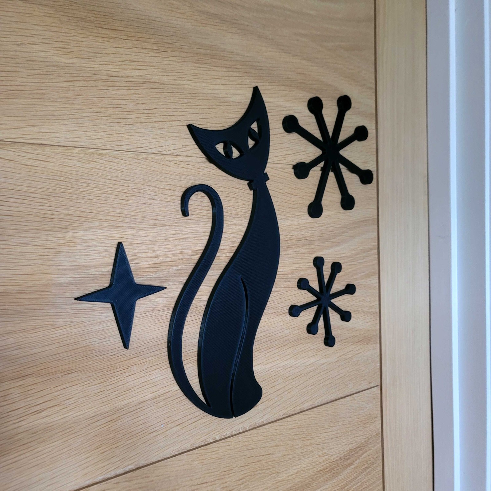 Mid Century Modern Vintage Style Atomic Cats & Starburst Wall Décor 60s Art Deco