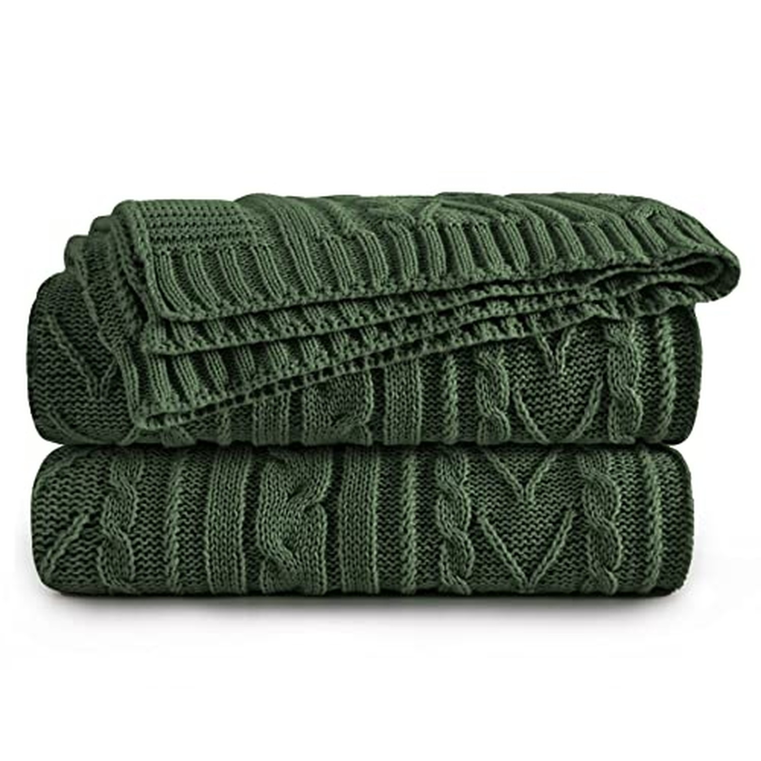 Aormenzy Green Cable Knit Throw Blanket, 50 Aormenzy Green Cable Knit Throw Blanket, 50