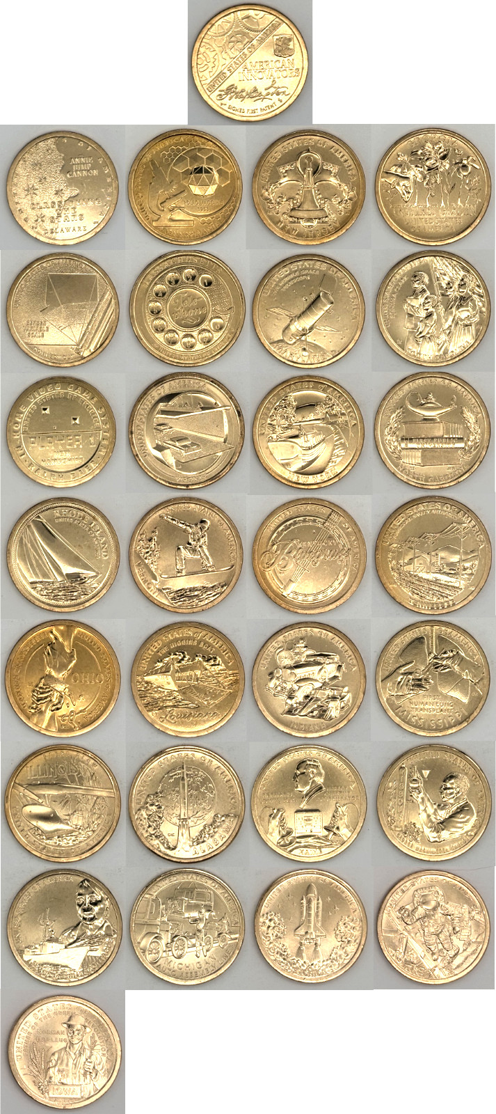 COMPLETE 2018-2026 D Mint American Innovation Dollar Set 33 Coins Uncirculated