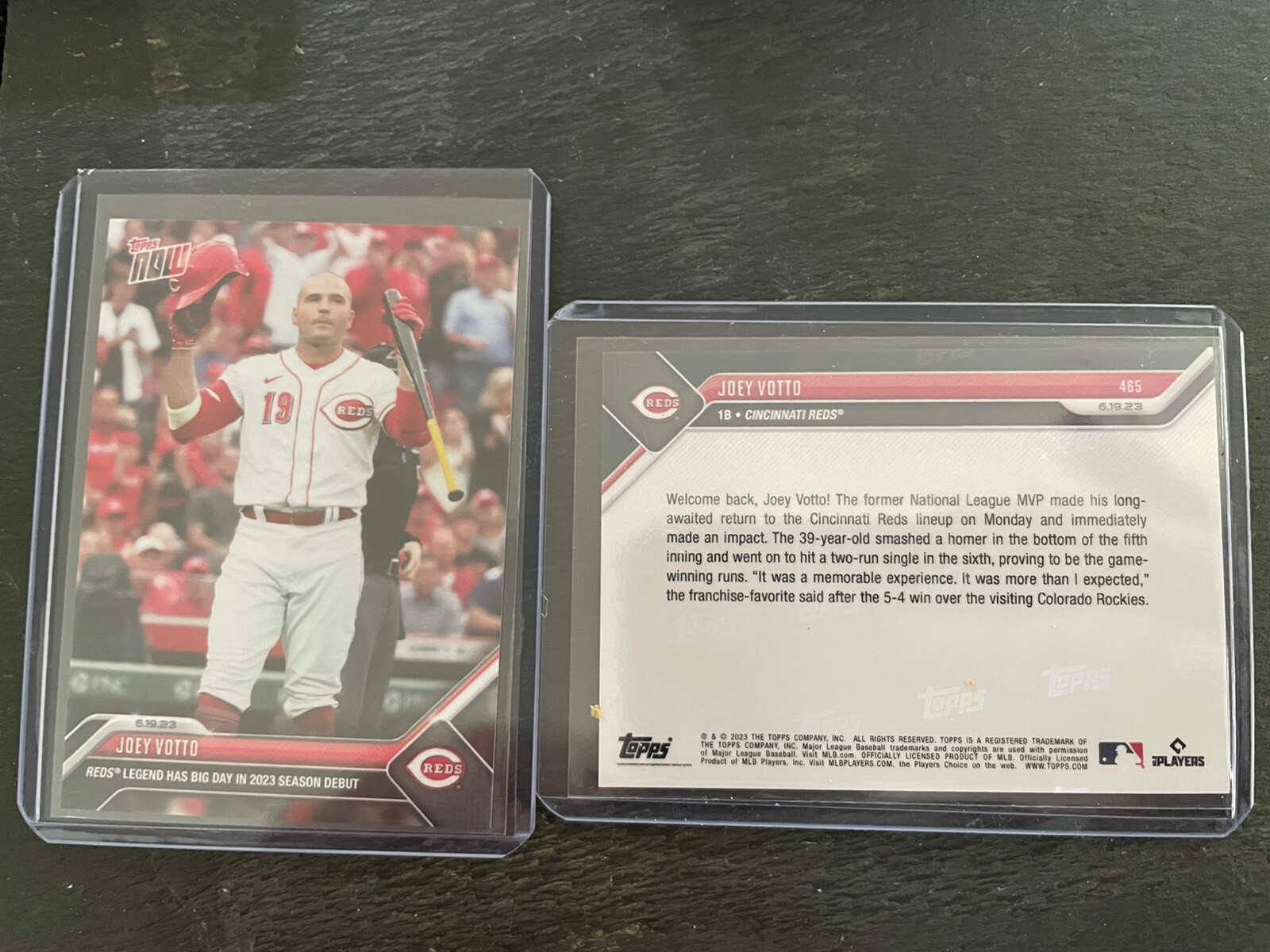 Joey Votto - 2023 MLB TOPPS NOW #465 HOMERS In Season Debut Only 1101 Made