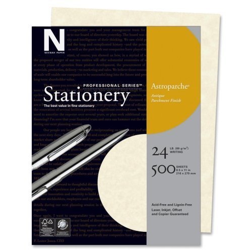 Neenah Natural Parchment Finish Paper, 24 lb, 8.5 Neenah Natural Parchment Finish Paper, 24 lb, 8.5