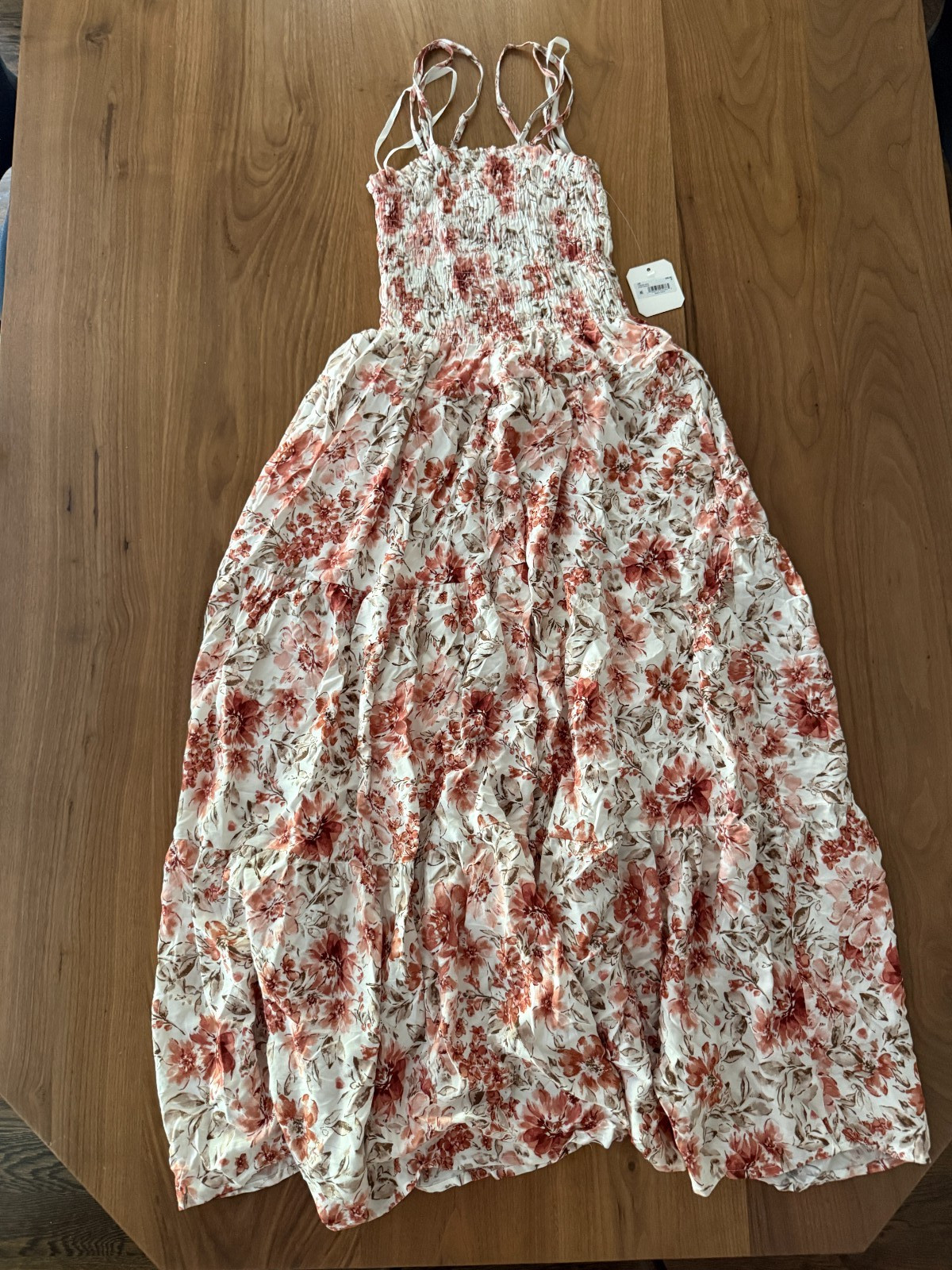 Altar\'d State Floral Ivory Mauve Theora Maxi Dress Size S Small NEW