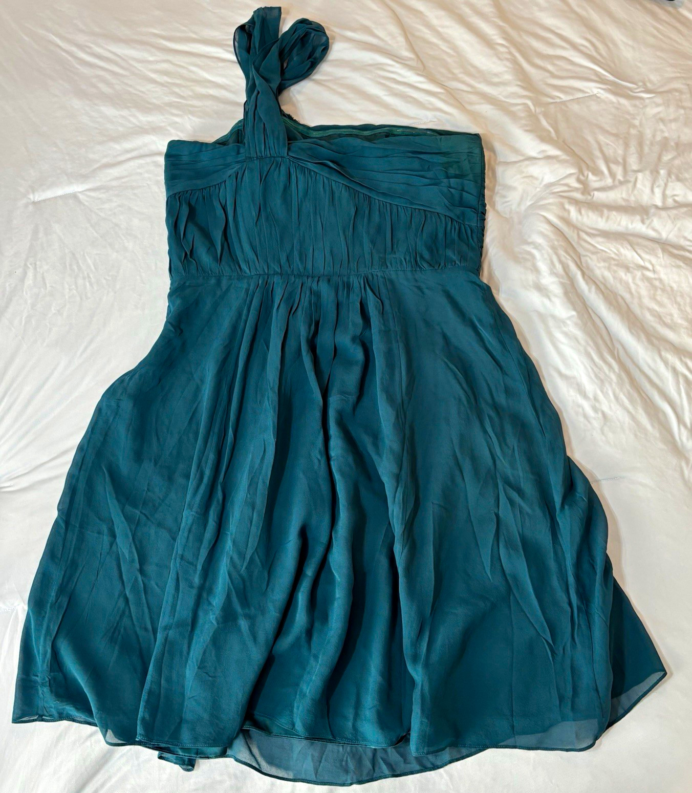 Ann Taylor Women’s Blue Teal Silk Dress Size 14