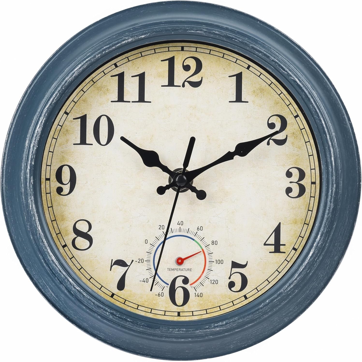Outdoor Clocks Waterproof with Thermometer Combo Rustic Coastal Beach Wall Clock Outdoor Clocks Waterproof with Thermometer Combo Rustic Coastal Beach Wall Clock