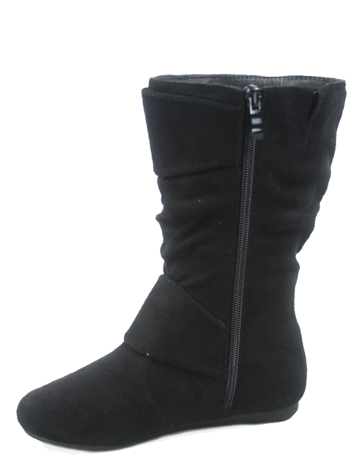 12 Colors Cute Causal Flat Buckle Zip Mid-Calf Girl's Kid's Boots Size 9 - 4 NEW