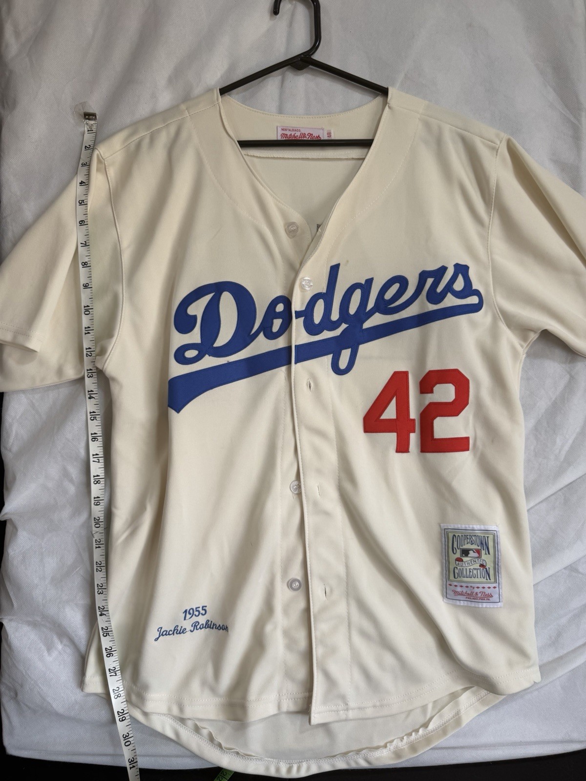 Mitchell & Ness Jackie Robinson Brooklyn Dodgers 1955 White Authentic Jersey Mitchell & Ness Jackie Robinson Brooklyn Dodgers 1955 White Authentic Jersey