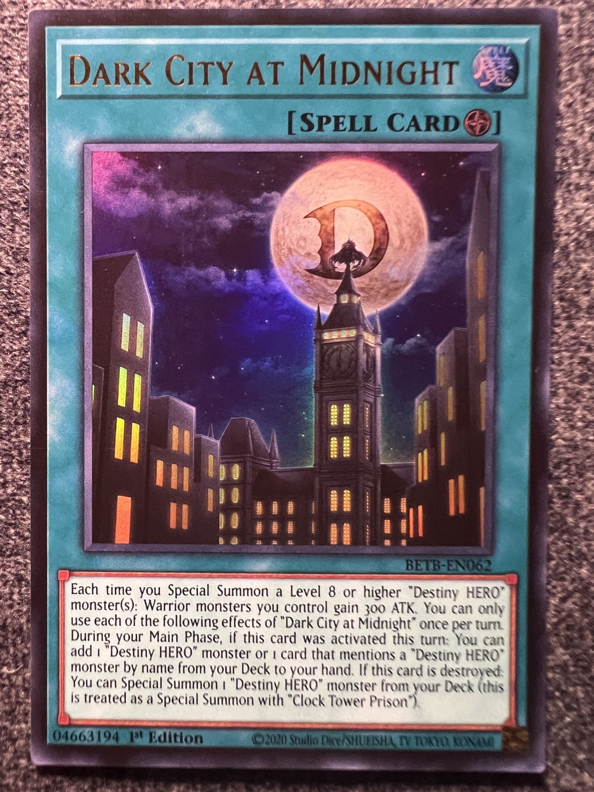 Yugioh Dark City at Midnight BETB-EN062 Ultra Rare 1st Edition NM