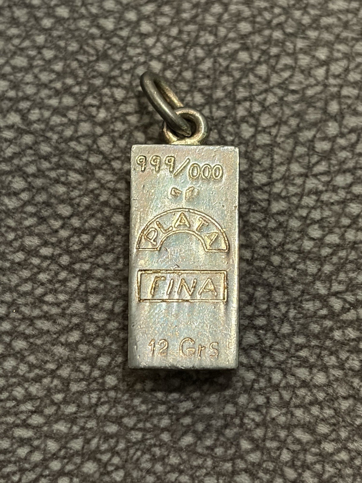 VINTAGE 999 PURE SILVER BAR PENDANT 12 GRAMS PLATA FINA FREEPOST UK