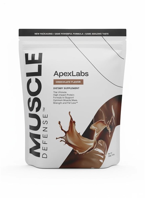 New Apex Labs Muscle Defense Chocolate Flavor- 8.57 OZ - EXP 2028 (1-5 pack)