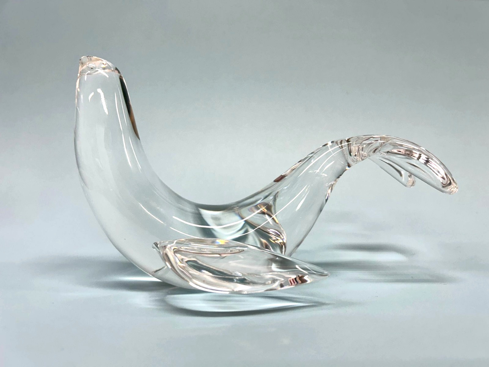 STEUBEN Seal Crystal Sculpture Figurine Vintage 1960's Signed STEUBEN Seal Crystal Sculpture Figurine Vintage 1960's Signed