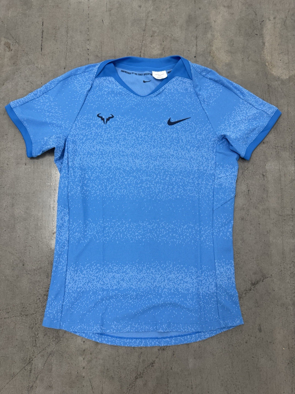 Nike Rafael Nadal Custom Athlete Issued Blue Tennis Shirt (FD5407-435) New Nike Rafael Nadal Custom Athlete Issued Blue Tennis Shirt (FD5407-435) New
